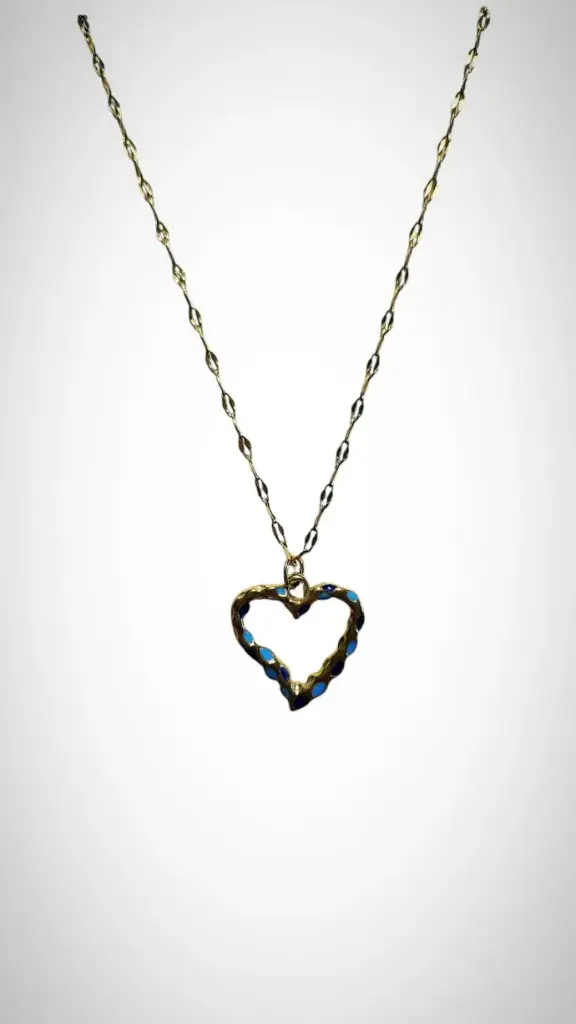 Collier Cœur Bleu ***Livraison Gratuite***