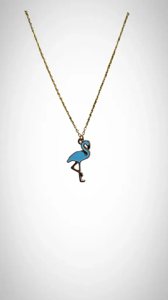 Déstockage Collier Flamant Rose de couleur bleue ***Livraison gratuite***