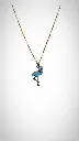 Déstockage Collier Flamant Rose de couleur bleue ***Livraison gratuite***
