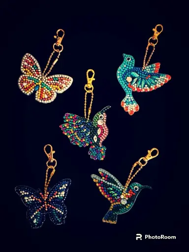 Porte Clé Oiseaux/Papillons (personnalisable)