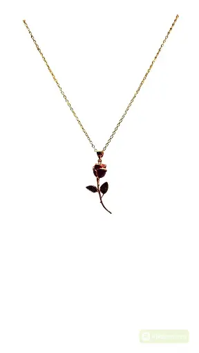 Collier Rose Rouge